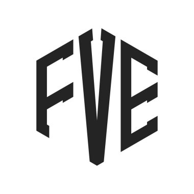 FVE Logo Tasarımı. Altıgen şekil kullanan ilk Harf FVE Monogram Logosu