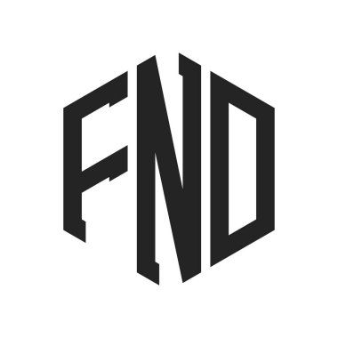 FND Logo Tasarımı. Altıgen şekil kullanan ilk Harf FND Monogram Logosu