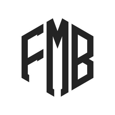 FMB Logo Design. Initial Letter FMB Monogram Logo using Hexagon shape clipart