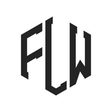 FLW Logo Tasarımı. Altıgen şekil kullanan ilk Harf FLW Monogram Logosu