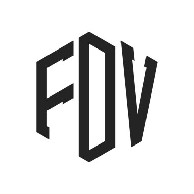 FDV Logo Tasarımı. Hexagon şeklini kullanan ilk Harf FDV Monogram Logosu