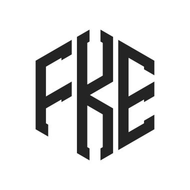 FKE Logo Tasarımı. Altıgen şekil kullanan İlk Harf FKE Monogram Logosu