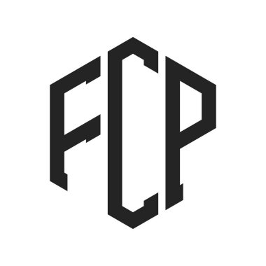 FCP Logo Design. Initial Letter FCP Monogram Logo using Hexagon shape clipart