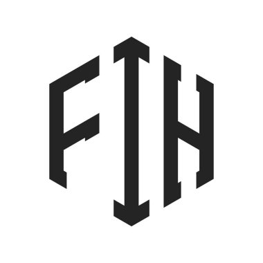 FIH Logo Tasarımı. Altıgen şekilli ilk Harf FIH Monogram Logosu