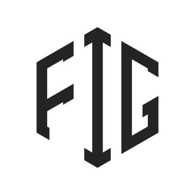 FIG Logo Tasarımı. Altıgen şekilli ilk Harf FIG Monogram Logosu