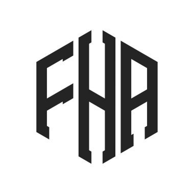 FHA Logo Tasarımı. Altıgen şekil kullanan ilk Harf FHA Monogram Logosu