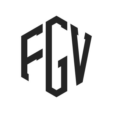 FGV Logo Tasarımı. İlk Harf FGV Monogram Logosu Hexagon şekli ile