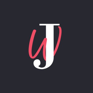 JW harfi logosu. Mükemmel Harmanlanmış Baş harfleri JW Harf Logosu Tasarımı