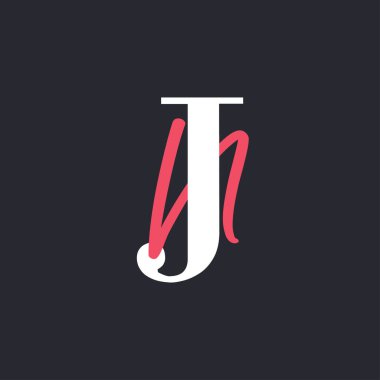 JN harfi logosu. Mükemmel Harmanlanmış Baş harfleri JN Harf Logosu Tasarımı