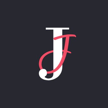 JJ harfli logo. Mükemmel Harmanlanmış Baş harfleri JJ Harf Logo Tasarımı