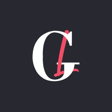 Harf GL Logosu. Mükemmel Harmanlanmış Baş harfleri GL Harf Logosu Tasarımı