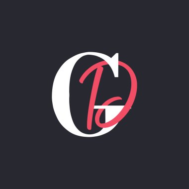 GD logosu. Mükemmel Harmanlanmış Baş harfleri GD Harf Logosu Tasarımı