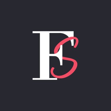 FS Logosu. Mükemmel Harmanlanmış Baş harfleri FS Harf Logosu Tasarımı