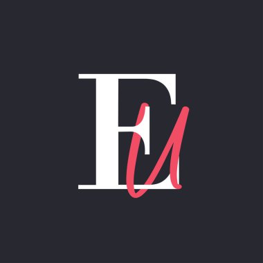 Mektup AB Logosu. Mükemmel Harmanlanmış Baş harfleri AB Harf Logosu Tasarımı