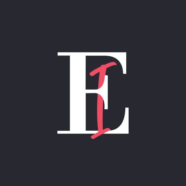 Mektup El logosu. Mükemmel Harmanlanmış Baş harfler El Harf Logosu Tasarımı