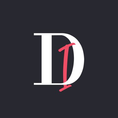 Dedektif Logosu. Mükemmel Harmanlanmış Baş harfler DI Harf Logosu Tasarımı