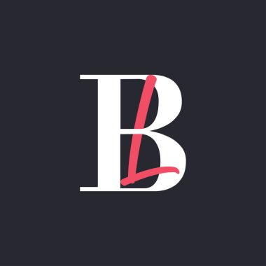 BL logosu. Mükemmel Harmanlanmış Baş harfleri BL Harf Logosu Tasarımı