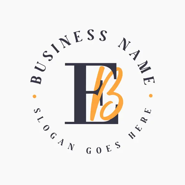 Şirket Markası için zarif EB harfli ilk logo. EB Moda ve Güzellik Markaları Logosu