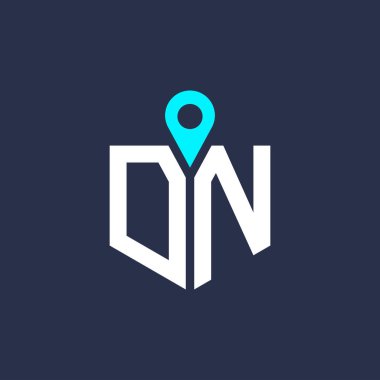 DN Location Logo Design for Recruitment and Navigation - Letter DN Logo Vector Icon clipart