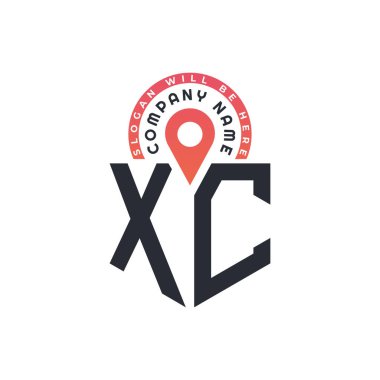 İnsan Kaynakları, İstihdam ve Navigasyon için XC Logo Tasarımı - İş ve Teknoloji Konum Simgesi ile XC Logosu