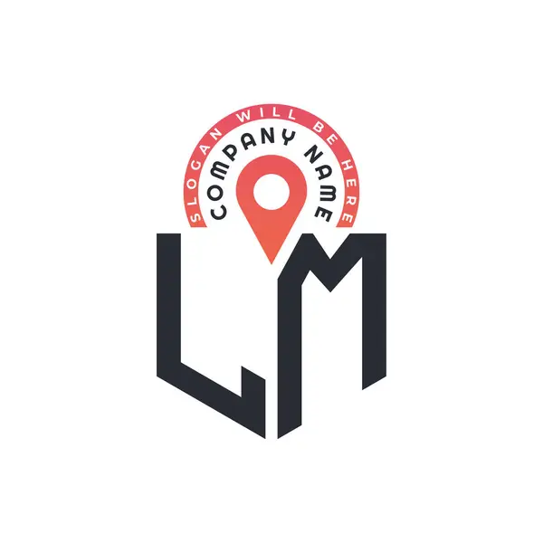 İnsan Kaynakları, İşe Alım ve Navigasyon için LM Logo Tasarımı - İş ve Teknoloji Konum Simgesi ile LM Logosu