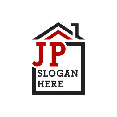 Çatıya çıkmak için JP logosu. Harf JP Gayrimenkul Logosu