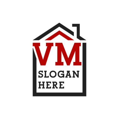 Çatıda VM logosu var. Harf VM Emlak Logosu