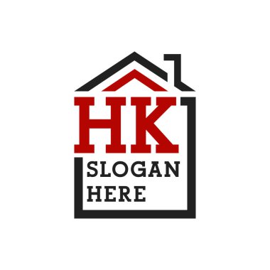 Çatıya çıkmak için Hong Kong logosunun baş harfleri. Harf HK Gayrimenkul Logosu
