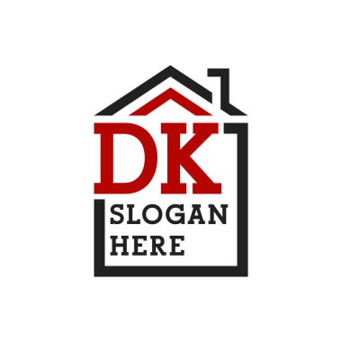 Çatıya çıkmak için ilk DK logosu. Harf DK Gayrimenkul Logosu