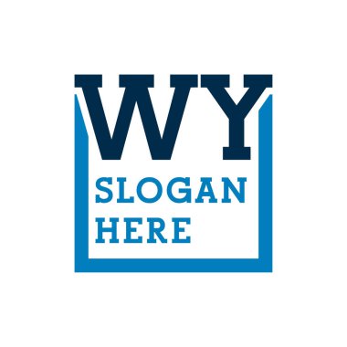 Asgari Baş harfler Logo Harfleri W ve Y. WY Baş harfleri, WY Harf Logosu