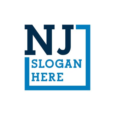 Asgari Baş harfler Logo Harfleri N ve J. NJ Baş harfleri, NJ Harf Logosu