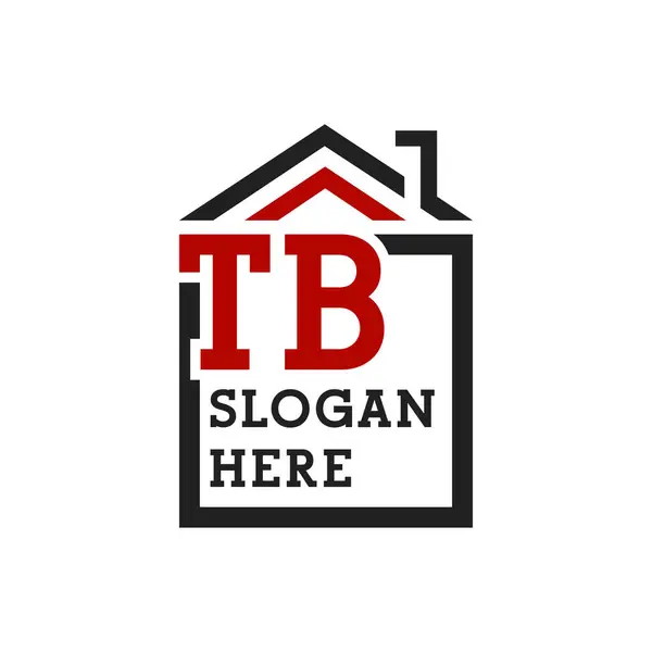 stock vector Initial TB house logo for Roofing. Letter TB Real Estate Logo