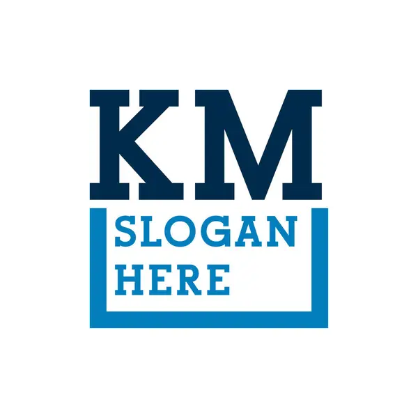 En Küçük Baş harfler Logo K ve M. KM Baş harfleri, KM Harf Logosu