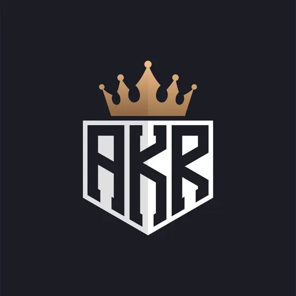 stock vector Luxury AKR Logo with Crown. Elegant Initials AKR Letter Logo for Exclusive Brands. Letter AKR Monogram for High-End Businesses