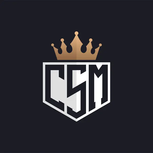 stock vector Luxury CSM Logo with Crown. Elegant Initials CSM Letter Logo for Exclusive Brands. Letter CSM Monogram for High-End Businesses