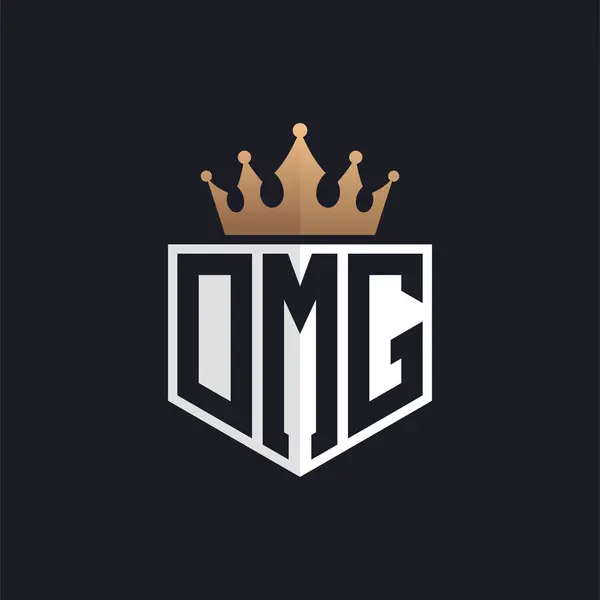 Crown 'la lüks DMG logosu. Seçkin Markalar için DMG Harf Logosu. Üst Düzey İşletmeler için DMG Monogramı