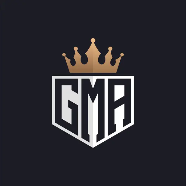 stock vector Luxury GMA Logo with Crown. Elegant Initials GMA Letter Logo for Exclusive Brands. Letter GMA Monogram for High-End Businesses