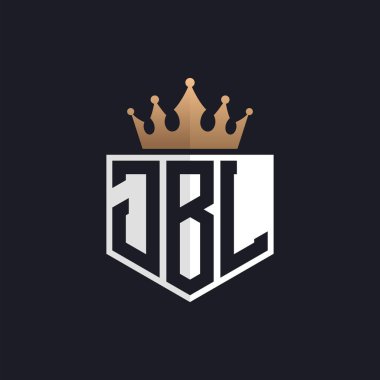 Crown 'lu lüks JBL logosu. Seçkin Markalar için JBL Harf Logosu. Üst Düzey İşletmeler için JBL Monogramı