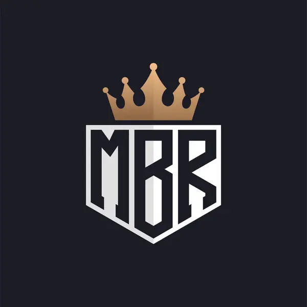 stock vector Luxury MBR Logo with Crown. Elegant Initials MBR Letter Logo for Exclusive Brands. Letter MBR Monogram for High-End Businesses