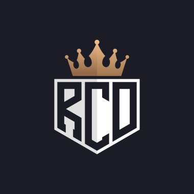Crown 'lu lüks RCD Logosu. Seçkin Markalar için Zarif RCD Harf Logosu. Üst Düzey İşletmeler için RCD Monogramı