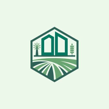 Modern Agricultural OD Logo Design. Letter OD Farm Logo and Field Icon for Eco-Friendly Branding. OD Sustainable Agriculture Emblem clipart