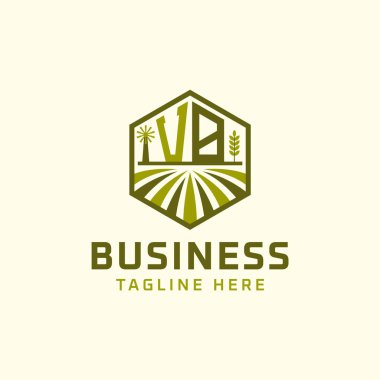 VB Farm Logo Design | Modern VB Agro Logo for Eco-Friendly Sustainable Businesses clipart