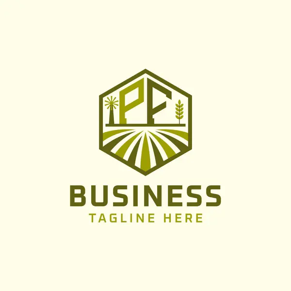 PF Farm Logo Tasarımı - 124; Çevre dostu Sürdürülebilir İşletmeler için Modern PF Tarım Logosu
