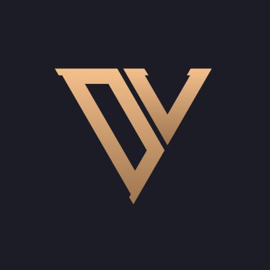 DL Logo Tasarımı. Modern, Minimal, Zarif ve Lüks DL Logo. Marka Şirket Kimliği için Parlak Üçgen Monogram Harf Logosu Tasarımı.