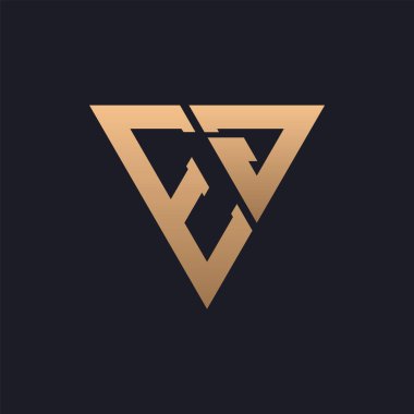 EJ Logo Tasarımı. Modern, Minimal, Zarif ve Lüks EJ Logosu. Parlak Üçgen Monogram Marka Şirket Kimliği için EJ Logo Tasarımı.