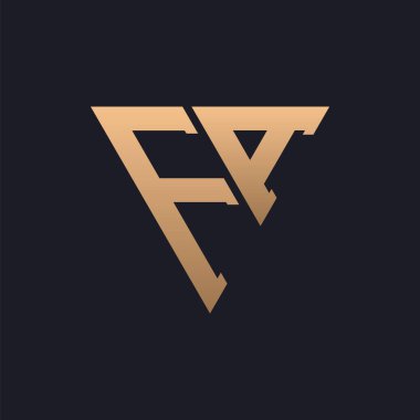 FA Logo Tasarımı. Modern, Minimal, Zarif ve Lüks FA Logosu. Parlak Üçgen Monogram Marka Şirket Kimliği için FA Logo Tasarımı.
