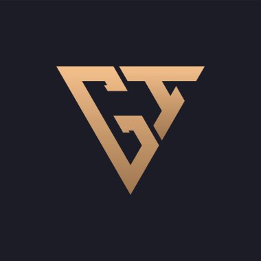 GI Logo Tasarımı. Modern, Minimal, Zarif ve Lüks GI logosu. Marka Şirket Kimliği için Parlak Üçgen Monogram Harf GI Logo Tasarımı.