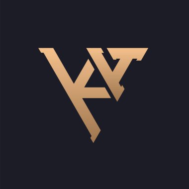 KH Logo Tasarımı. Modern, Minimal, Zarif ve Lüks KH logosu. Renkli Üçgen Monogram Marka İş Kimliği için KH Logo Tasarımı.