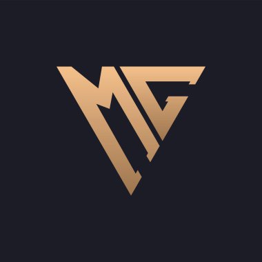MC Logo Tasarımı. Modern, Minimal, Zarif ve Lüks MC Logosu. Marka Şirket Kimliği için Parlak Üçgen Monogram Harf Logosu Tasarımı.