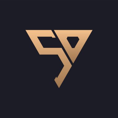 So Logo Tasarımı. Modern, Minimal, Zarif ve Lüks SO Logosu. Pırıltılı Üçgen Monogram Harfi. Marka Şirket Kimliği için Logo Tasarımı.